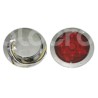PLAFON SELLADO 4" ROJO 8 LED FIJO CON ARILLO CROMAPaquete:1.00