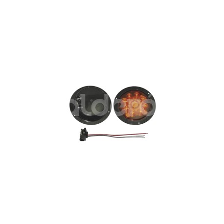 PLAFON SELLADO 4" AMBAR 8 LED FIJO CON ARILLO TK-TPaquete:1.00