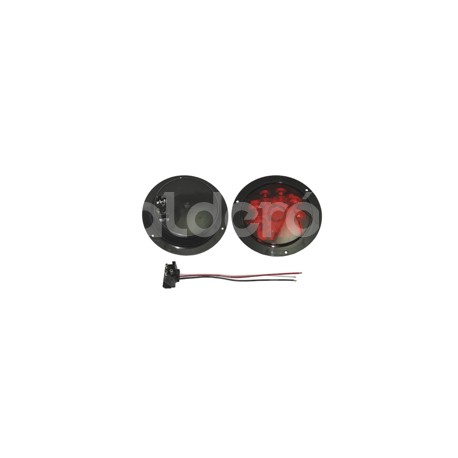 PLAFON SELLADO 4" ROJO 9 LED FIJO CON ARILLO TK-TLPaquete:1.00