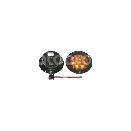 PLAFON SELLADO 4" AMBAR 10 LEDS FIJO CON ARILLO 12Paquete:1.00