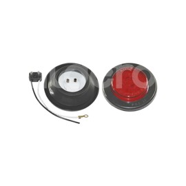 PLAFON SELLADO 2 1/2" ROJO 3 LEDS FIJO 12/24V 8014Paquete:1.00
