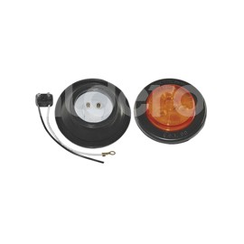 PLAFON SELLADO 2 1/2" AMBAR 3 LEDS FIJO 12/24V 801Paquete:1.00