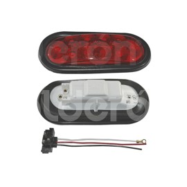 PLAFON SELLADO OVAL 10 LEDS ROJO 8045RPaquete:1.00