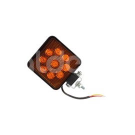 FARO LED RECTANGULAR 9LEDS AMBAR CON ESTROBO 12-30Paquete:1.00