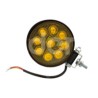 FARO LED REDONDO 9LEDS AMBAR CON ESTROBO 60W 10-30Paquete:1.00
