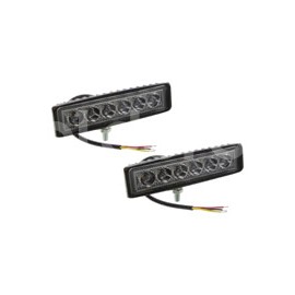 FARO LED RECTANGULAR 12-30V 6LEDS CON ESTROBO 150xPaquete:1.00