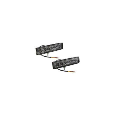 FARO LED RECTANGULAR 12-30V 6LEDS CON ESTROBO 150xPaquete:1.00